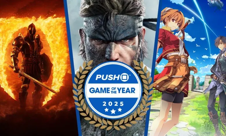 Push Square Game of the Year 2025 featuring Elden Ring, Metal Gear Solid, and Trails.