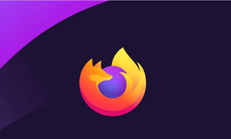 Firefox logo with fox and globe in gradient colors.