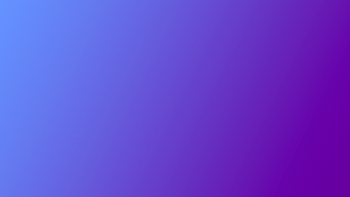 Gradient background from light blue to dark purple.