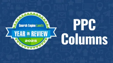 Search Engine Land's PPC Columns Year in Review 2025 graphic.