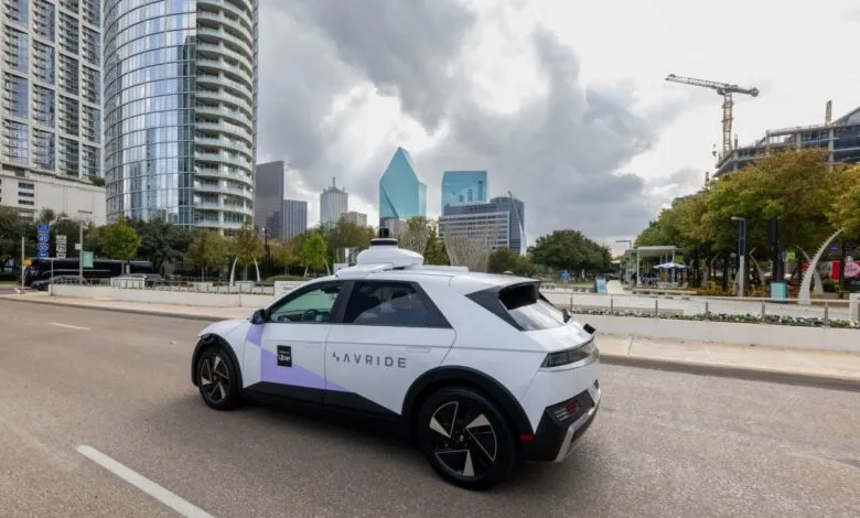 Uber Avride autonomous vehicle driving in Dallas, Texas.