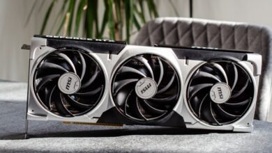 MSI GeForce RTX graphics card with three cooling fans.