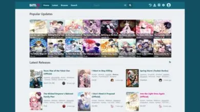 Batoto website homepage showing popular and latest manga updates.