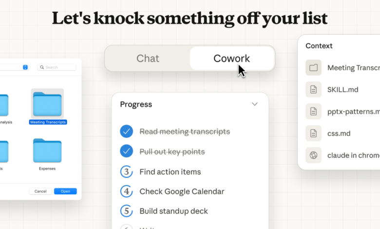 Screenshot of a productivity app interface with file selection and task progress.