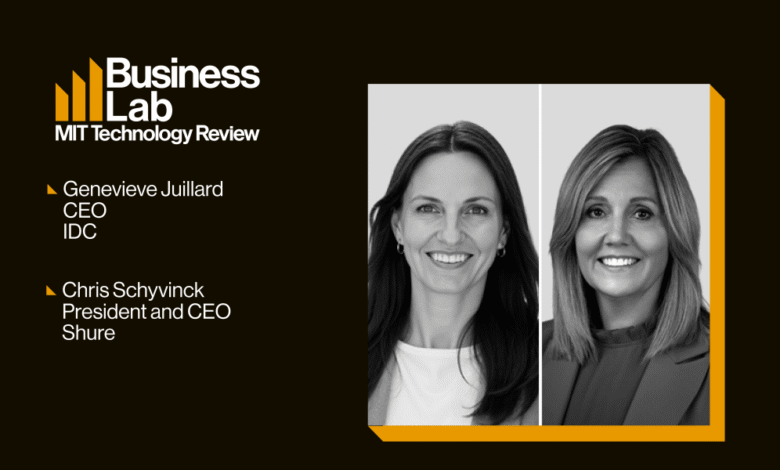 Genevieve Juillard and Chris Schyvinck portraits for MIT Business Lab.