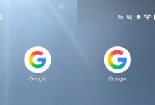Two Google app icons on a device screen, showing size comparison.