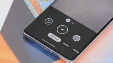 Smartphone screen displaying camera app in Night Sight mode.