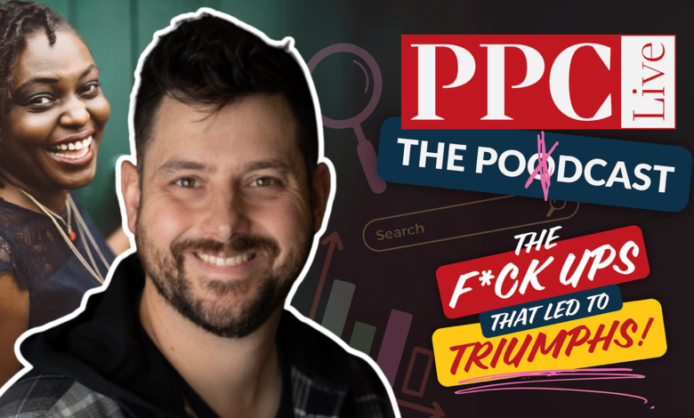 Podcast cover featuring two smiling hosts and PPC Live branding.