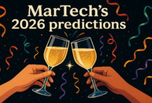 Two champagne glasses clink against a festive, dark background.