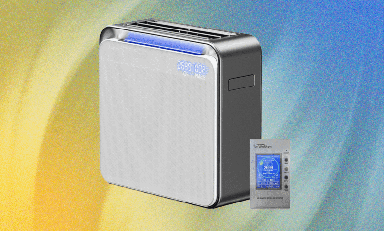 Burtran Nano-Oxy Smart Air Purifier with air quality sensor display.
