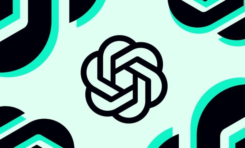 ChatGPT logo pattern on light background with teal accents.