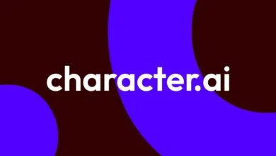 Character.ai logo on a dark brown and purple background.