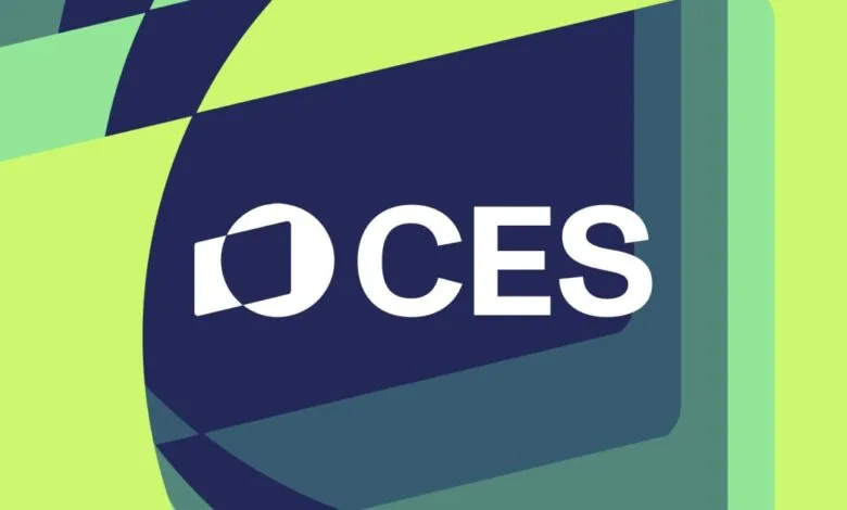 CES logo in white against a geometric background.