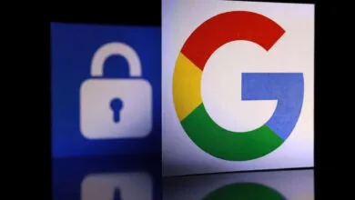 Google logo and padlock symbol, representing data security.
