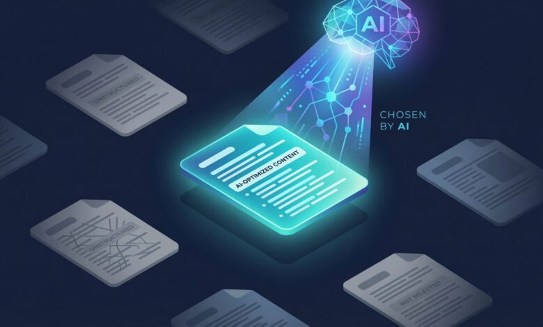 AI selects optimized content from unstructured documents.