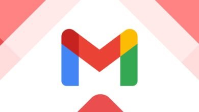 Gmail logo with red, blue, yellow, and green colors.