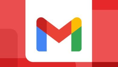 Gmail logo with red, blue, yellow, and green colors.