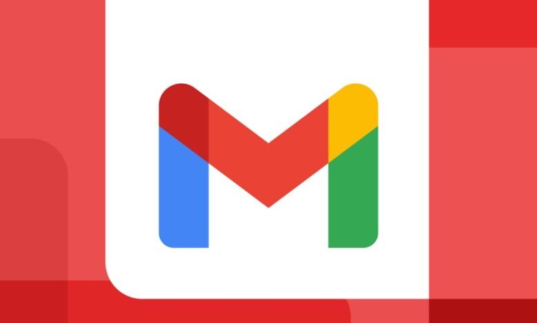 Gmail logo with red, blue, yellow, and green colors.