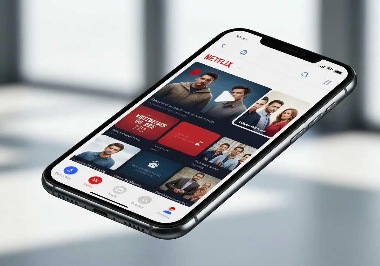 Netflix app interface displayed on a smartphone screen.