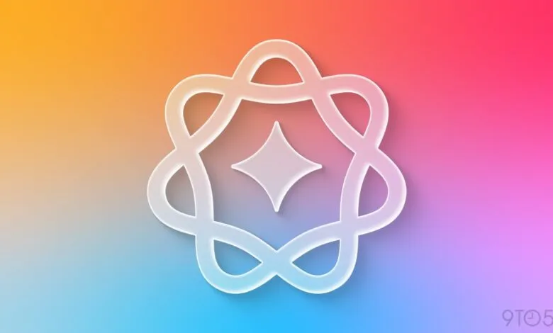 Stylized white icon with geometric shapes on a vibrant gradient background.