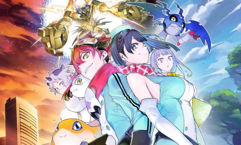 Digimon Story: Cyber Sleuth Hacker's Memory cover art with characters and Digimon.