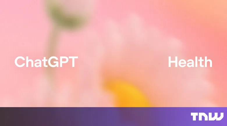 ChatGPT and Health text on a pink floral background.