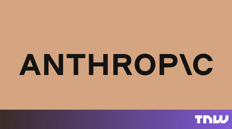 Anthropic logo in black text on a tan background.