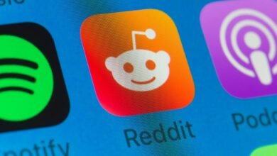 Close-up of Reddit app icon on a smartphone screen.