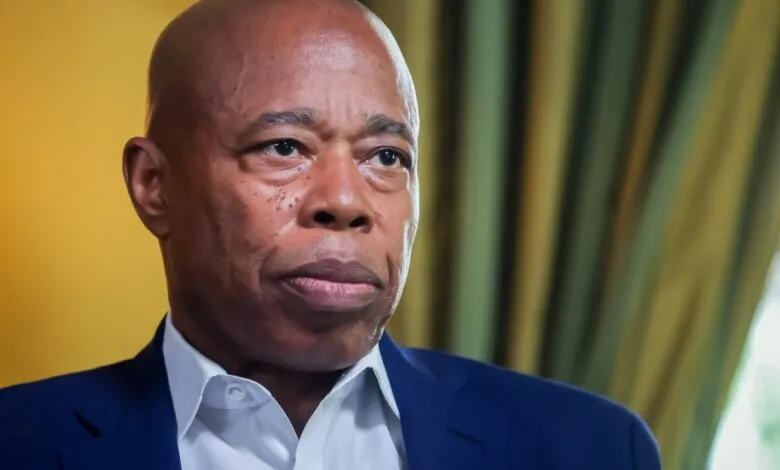 Close-up portrait of Eric Adams, New York City Mayor, in a suit.