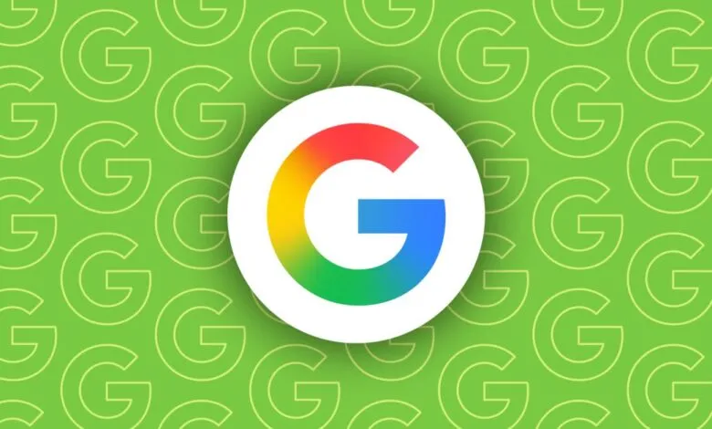 Google logo on green background with repeating 'G' pattern.