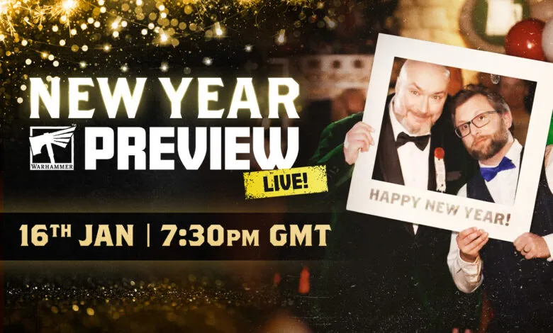 Warhammer New Year Preview live stream announcement on January 16th.
