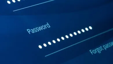 Close-up of a password login screen with filled password field.