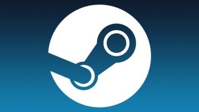Steam logo on blue gradient background, white icon.