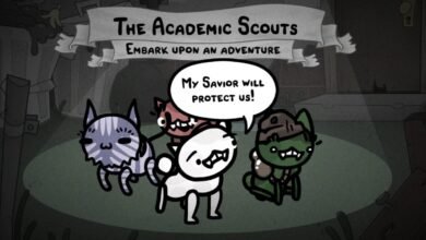 Cartoon image of 'The Academic Scouts' with cats embarking on an adventure.