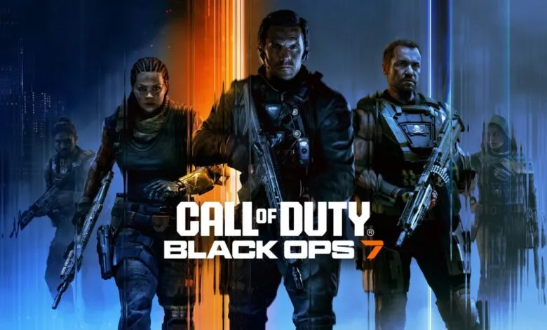 Call of Duty Black Ops 7 game cover art featuring armed soldiers.