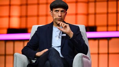 Arvind Jain, CEO of Glean, sits on stage at Web Summit Qatar 2026.