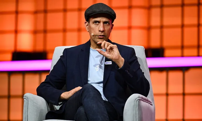 Arvind Jain, CEO of Glean, sits on stage at Web Summit Qatar 2026.