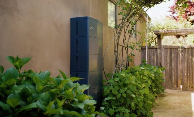 Lunar energy storage system mounted on a building exterior.