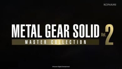 Metal Gear Solid Master Collection Vol. 2 logo on a black background.