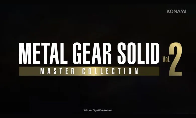 Metal Gear Solid Master Collection Vol. 2 logo on a black background.