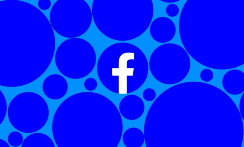 Facebook logo: white 'f' on blue circles background.