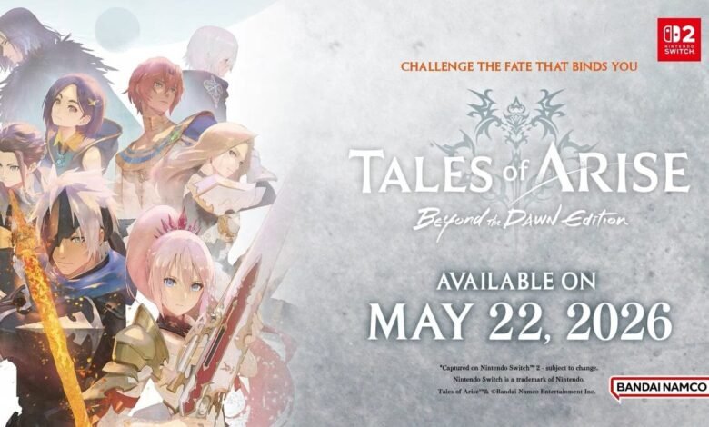 Tales of Arise: Beyond the Dawn Edition promotional image for Nintendo Switch.