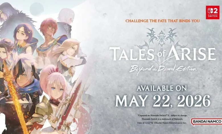Tales of Arise: Beyond the Dawn Edition promotional image for Nintendo Switch.