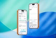 Two iPhones displaying Apple Health app screens with sleep and vitals data.