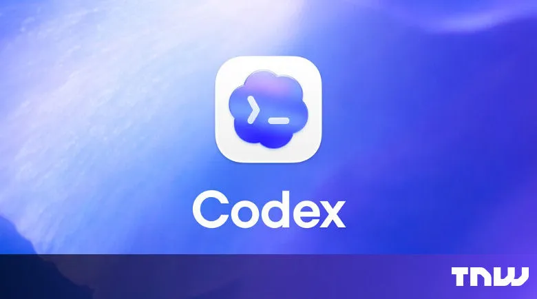 Codex app icon on a blue gradient background.
