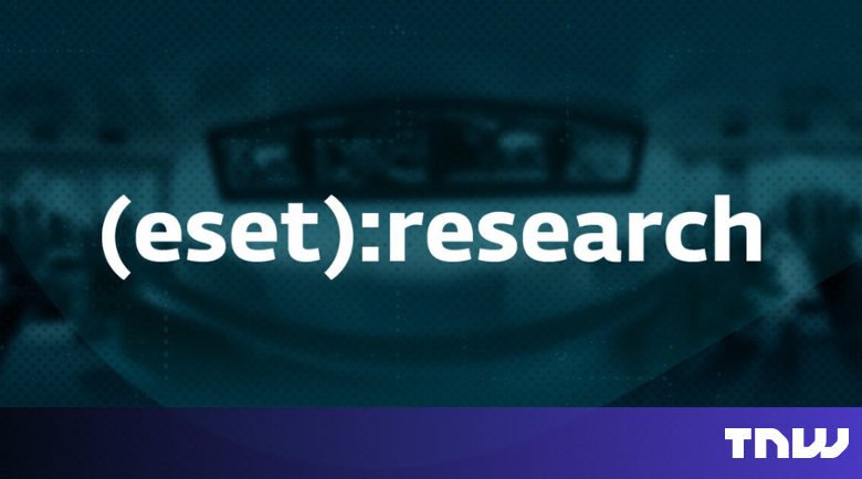 ESET Research logo on a blurred background.