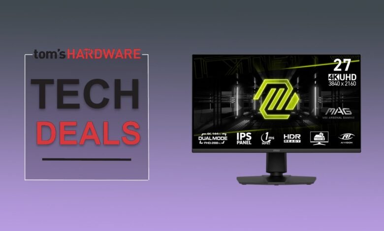 MSI 27-inch 4K UHD gaming monitor on sale, tech deals from Tom's Hardware.