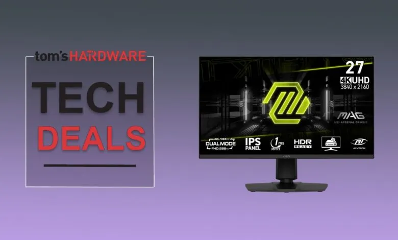 MSI 27-inch 4K UHD gaming monitor on sale, tech deals from Tom's Hardware.
