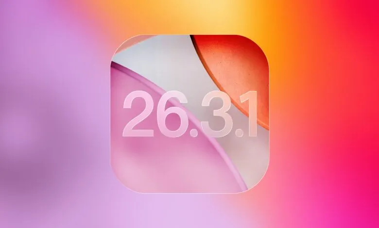 Abstract app icon with '26.3.1' on a colorful gradient background.
