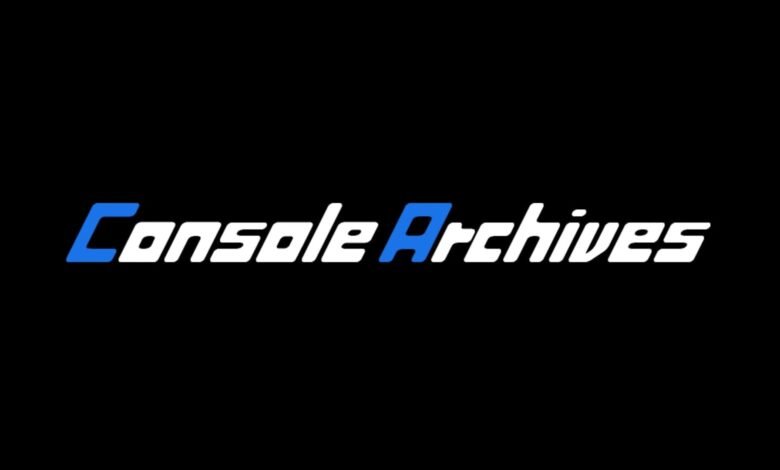 Console Archives logo with blue and white text on a black background.